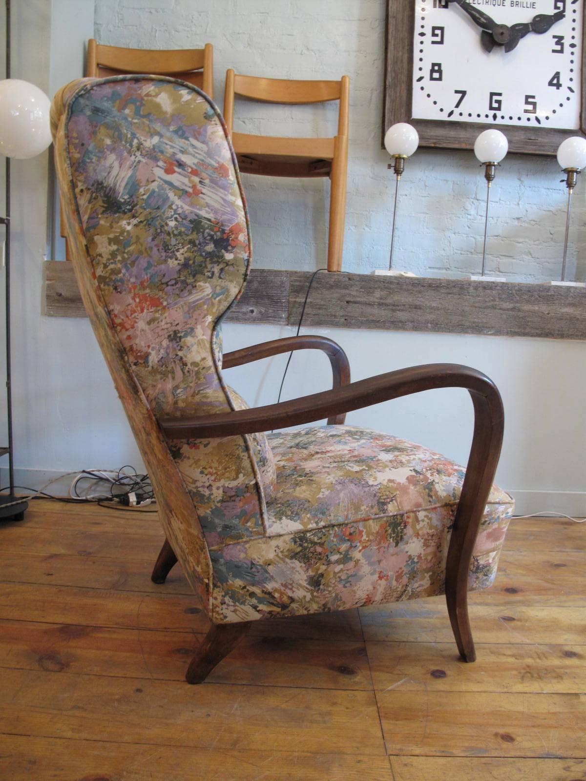 Sculptural Armchair, Manner of Paolo Buffa In Good Condition In Brooklyn, NY