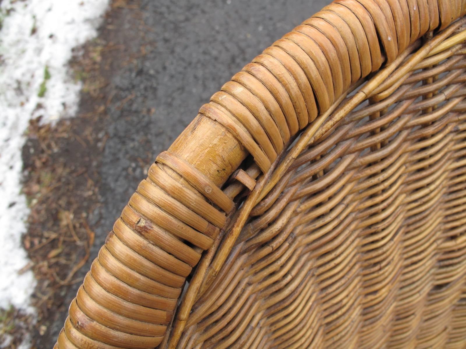 Woven Rattan Saucer Chair 1