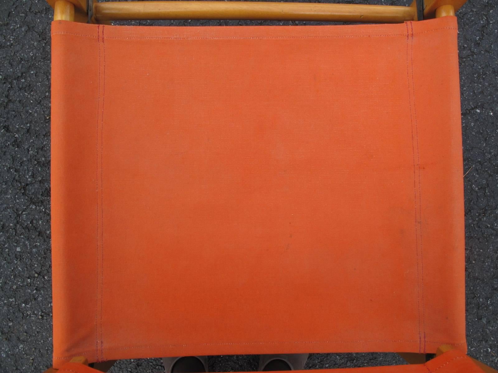 20th Century American Orange Safari Chair 2