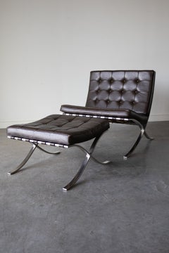 Barcelona Lounge Chair & Ottoman By Mies van der Rohe for Knoll, 1960s