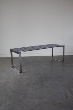Banco «Chrome Slat» de Milo Baughman, década de los 70