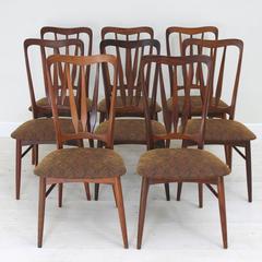 Mid-Century Niels Kofoed Table and 8 Ingrid Chairs in Rosewood, Denmark 1950's