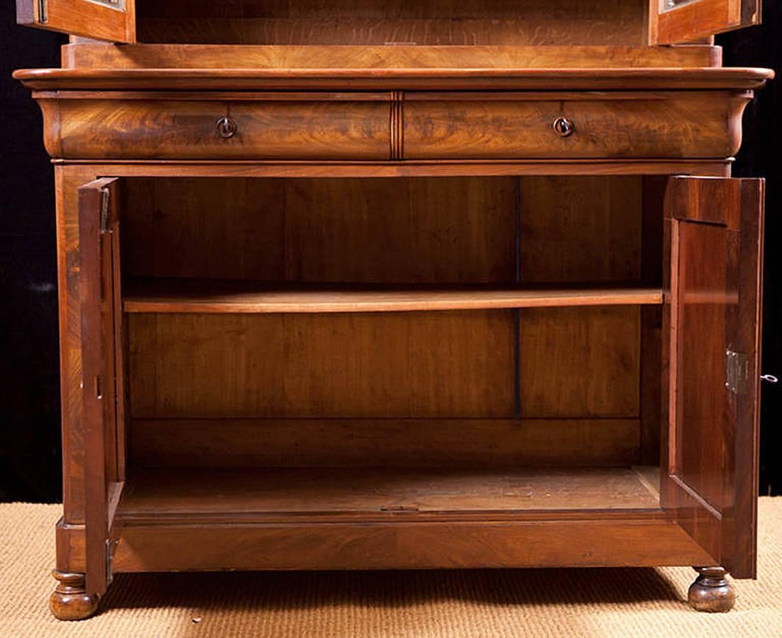 Antique French Charles X Bookcase in Mahogany, circa 1830 3