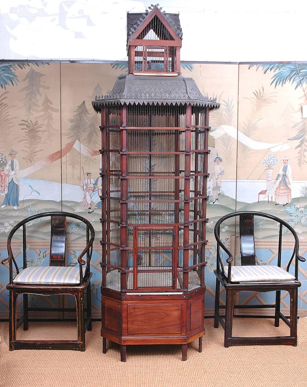Early 20th Century French Belle Epoch Aviary or Bird Cage, circa 1900