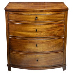 Small Antique Empire Chest of Drawers/Nightstand in West Indies Mahogany, c 1810