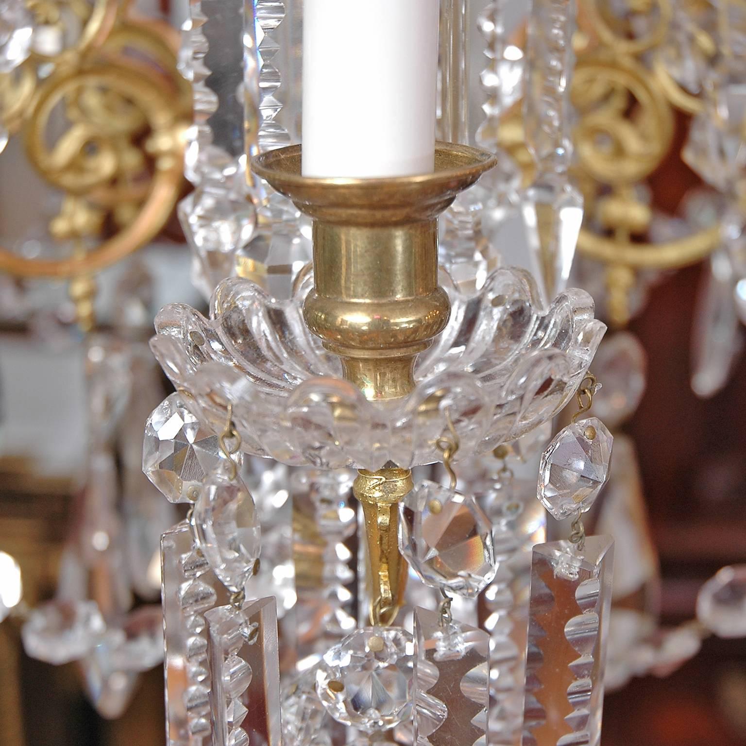 Scandinavian Cut-Glass and Crystal Chandelier with Twelve Lights, circa 1880 In Good Condition For Sale In Miami, FL