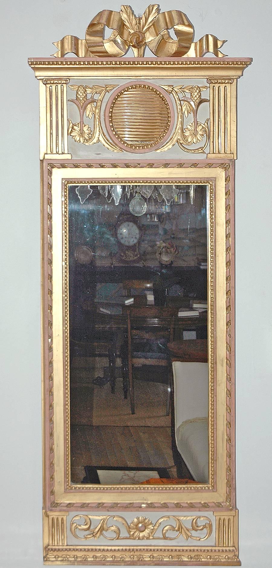 Late Gustavian mirror, Sweden, circa 1790.

21.5