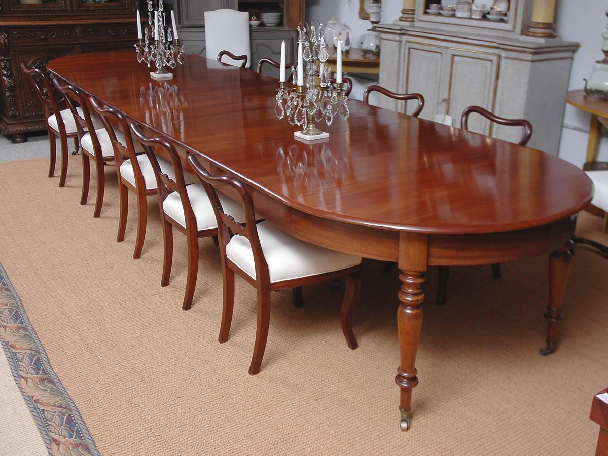 19th Century Racetrack Extension Dining Table, France, circa 1830