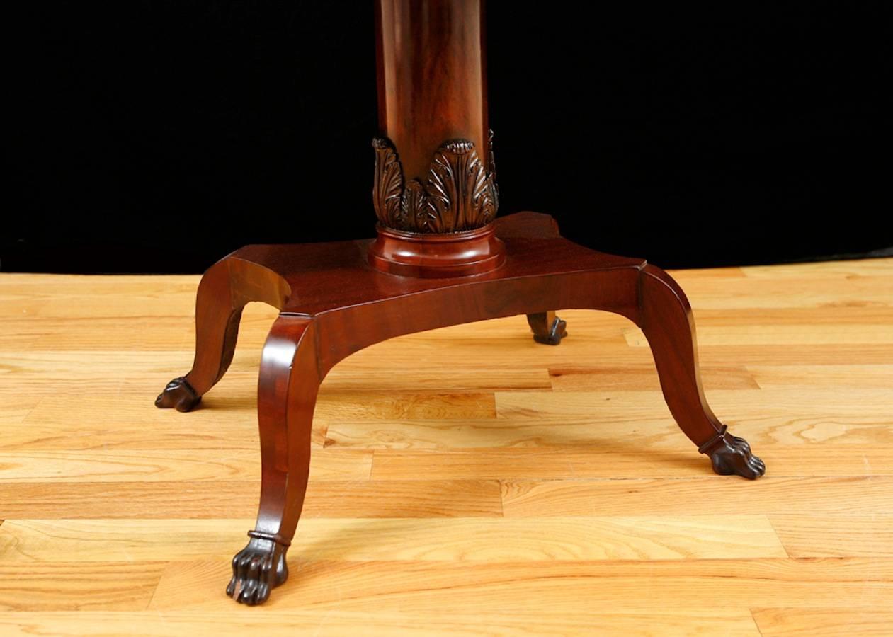 Carved Northern European Games Table in Mahogany, circa 1830
