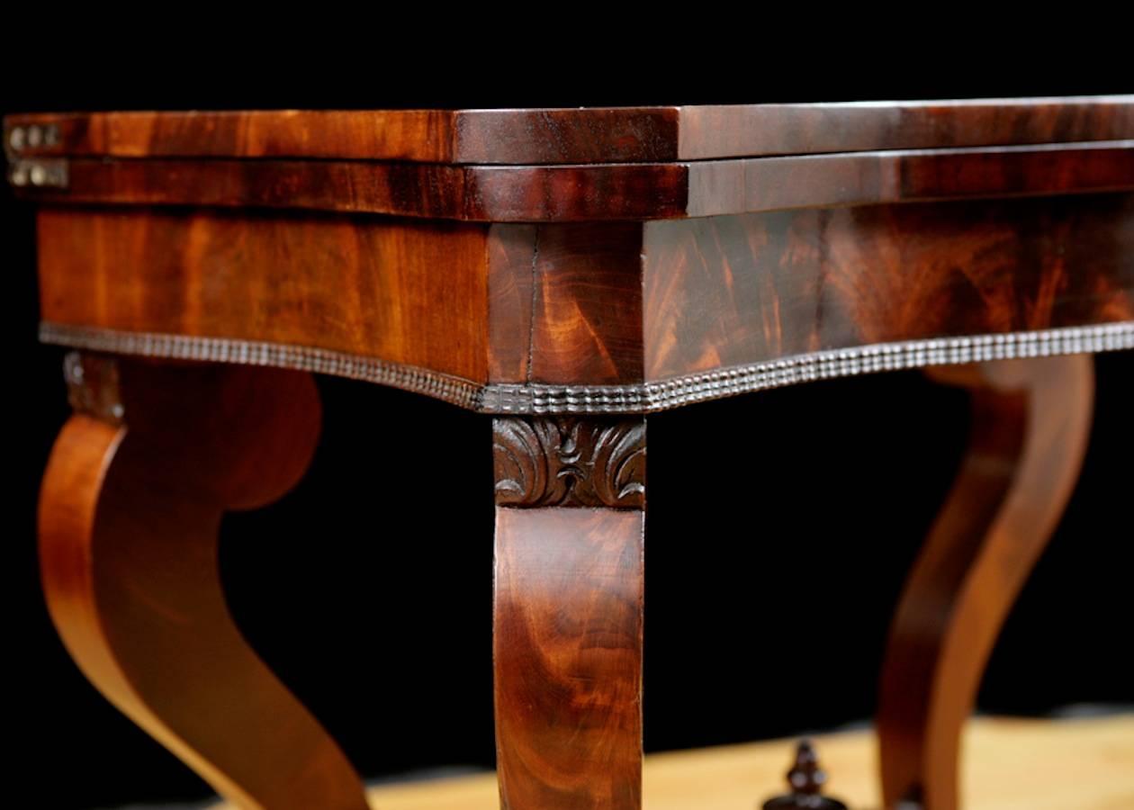 Polished American Game Table, Attributable to Meeks & Sons, NY, circa 1840 For Sale