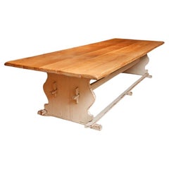 Bonnin Ashley Custom Made Gustavian Table Shown with Painted Trestle Base