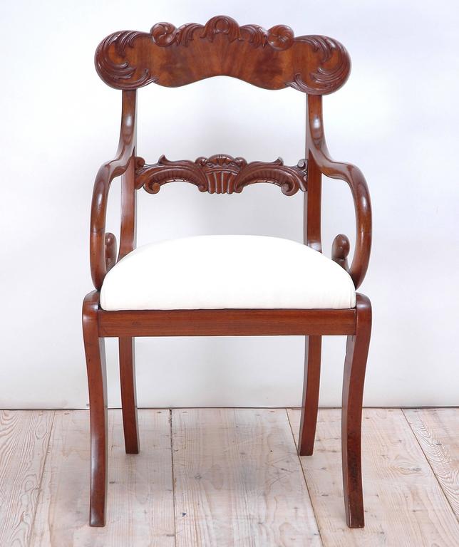 Set of 10 Karl Johan Swedish Dining Chairs For Sale at 1stDibs