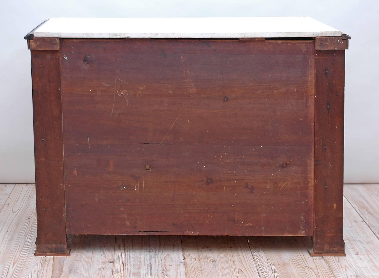 19th Century Post Civil War American Rosewood Chest of Drawers w/ Marble Top For Sale 2