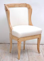 Swedish Biedermeier Desk or Dressing Table Chair in Birch, circa 1820