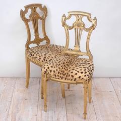 Pair of Gilded Ball Room Chairs, circa 1920