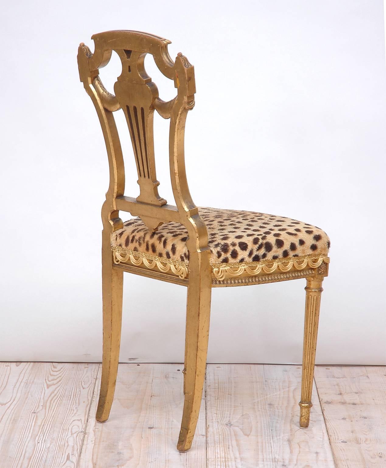 20th Century Pair of Gilded Ball Room Chairs, circa 1920