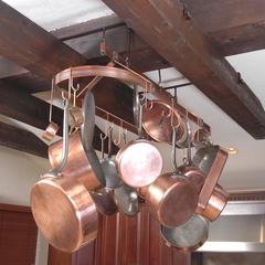 French E.Dehillerin Cuprinox "Extra Thick" Cookware and Eclume Pot Rack
