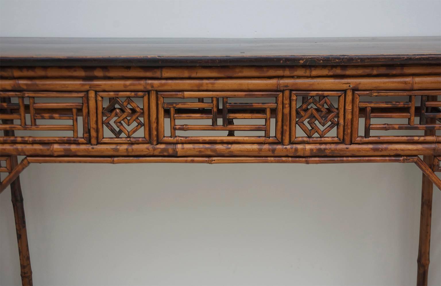 Qing Antique Chinese Bamboo Altar Table