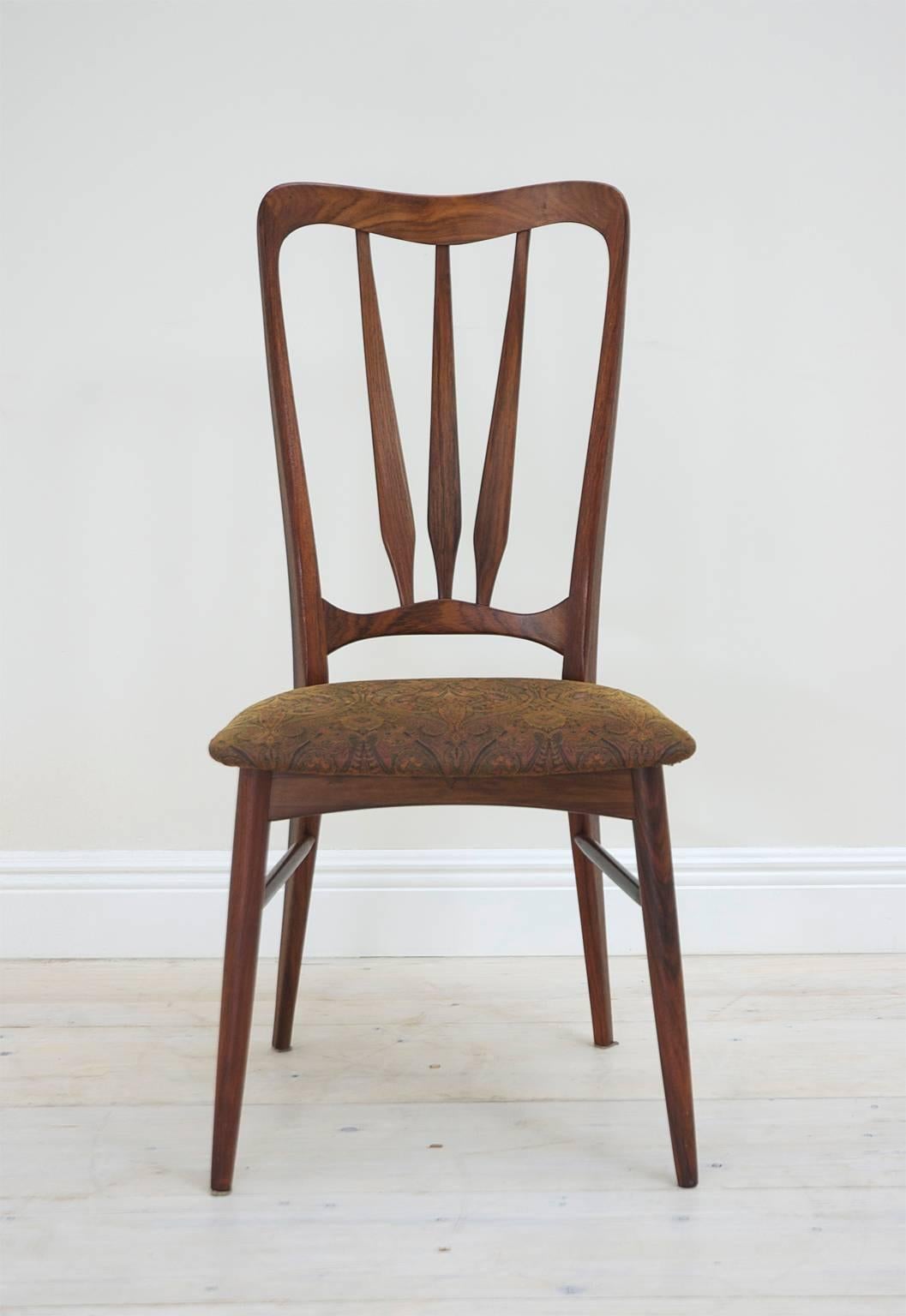 Mid-Century Modern Mid-Century Niels Kofoed Table and 8 Ingrid Chairs in Rosewood, Denmark 1950's