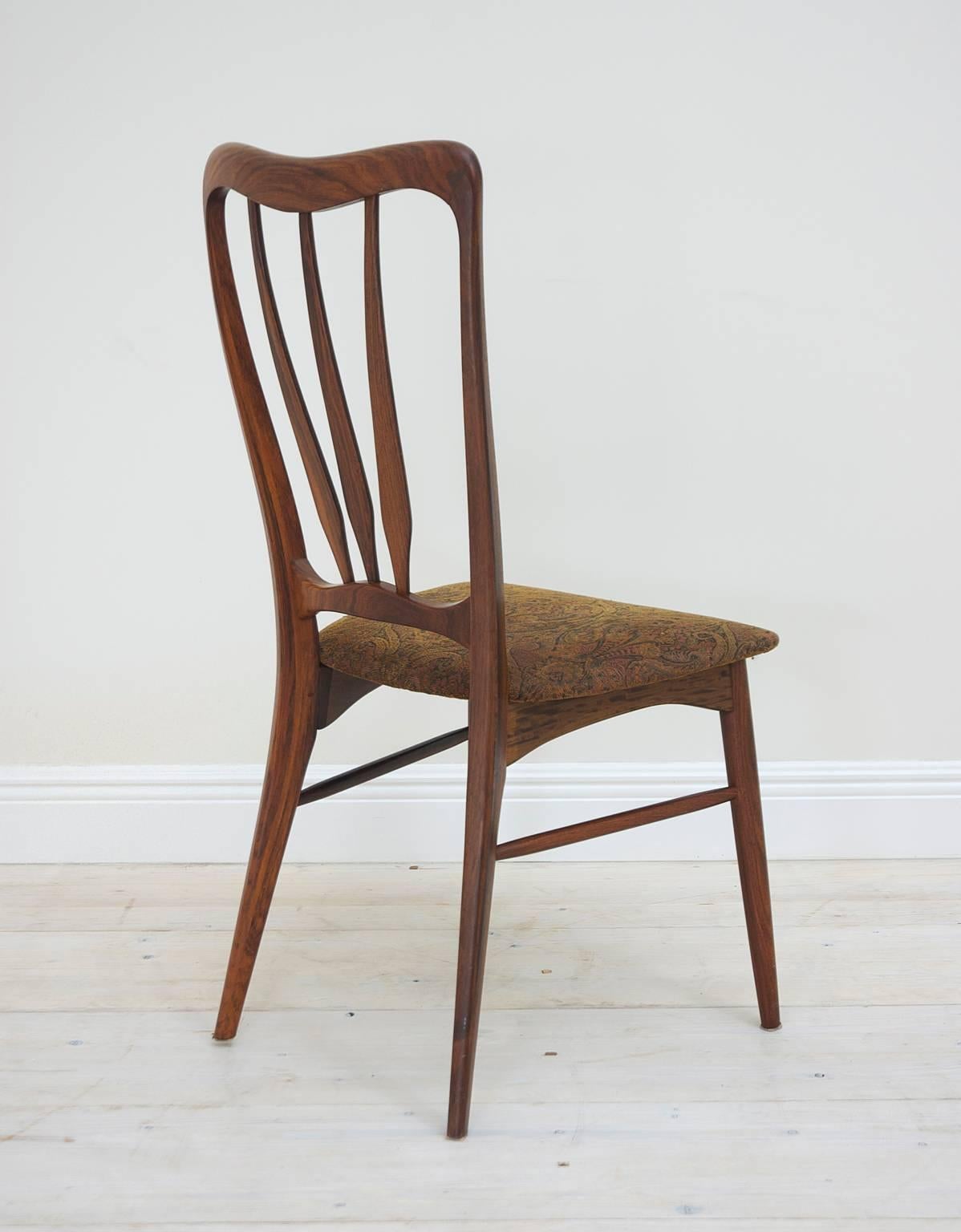 20th Century Mid-Century Niels Kofoed Table and 8 Ingrid Chairs in Rosewood, Denmark 1950's