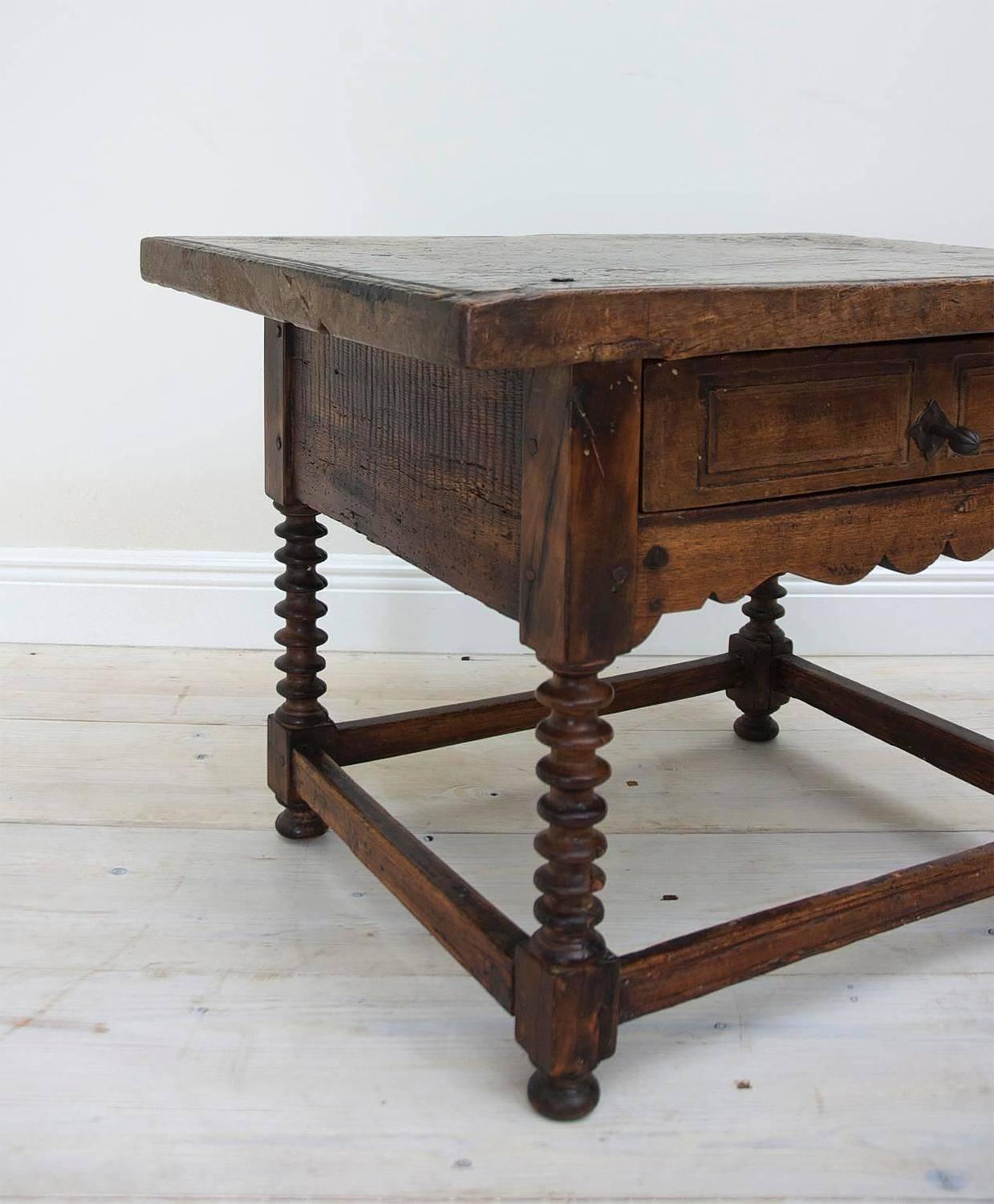 18th Century Rustic Spanish Shoemaker's Table in Walnut 1