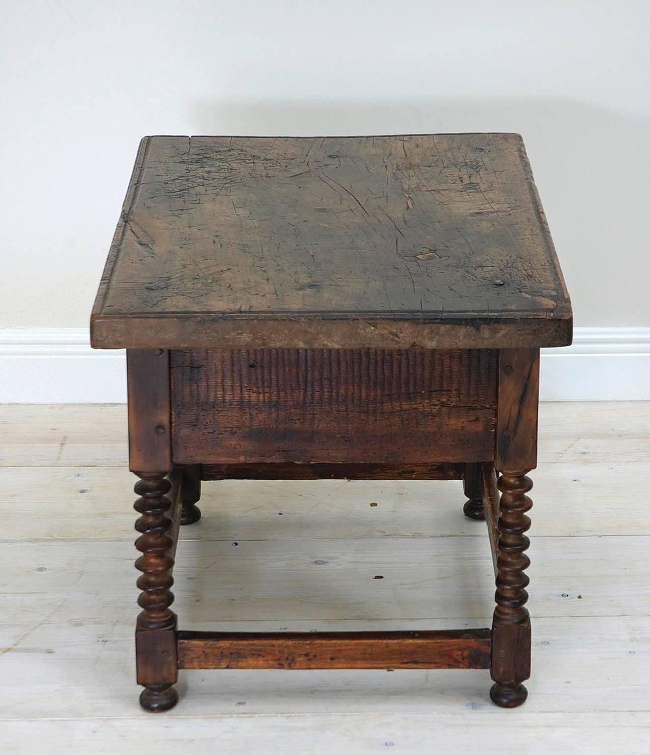 18th Century Rustic Spanish Shoemaker's Table in Walnut 2