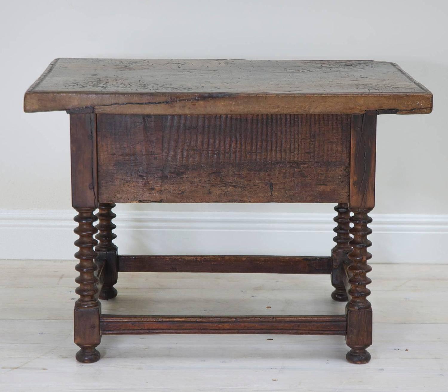18th Century Rustic Spanish Shoemaker's Table in Walnut 3
