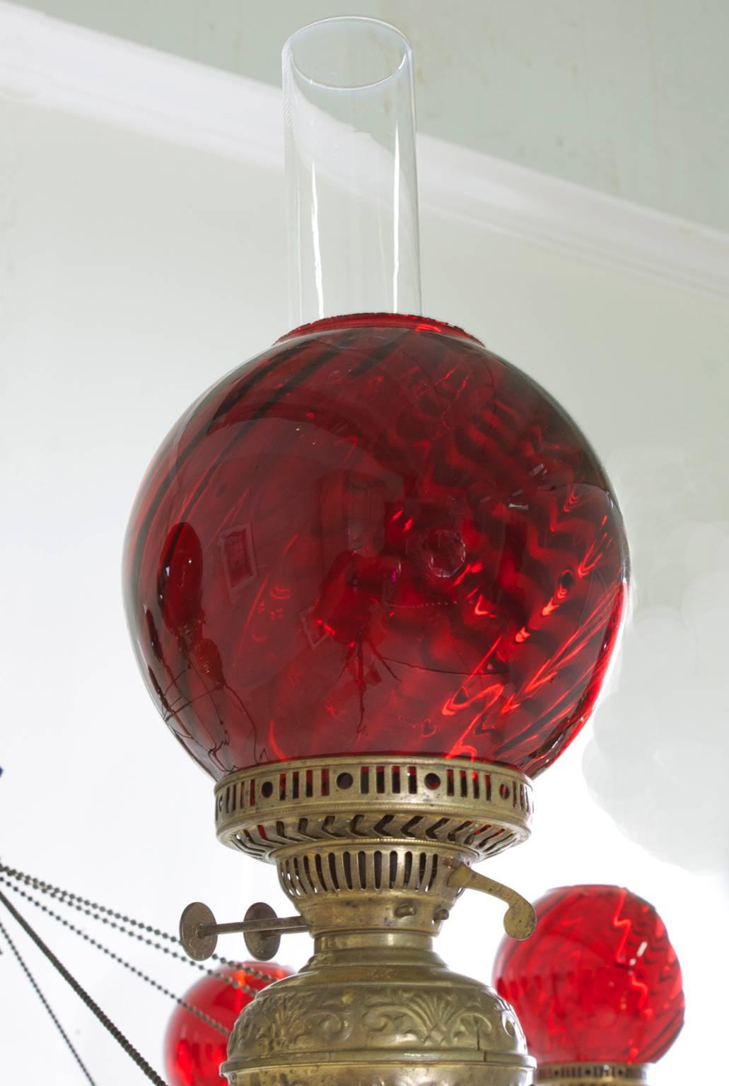 cranberry glass chandelier