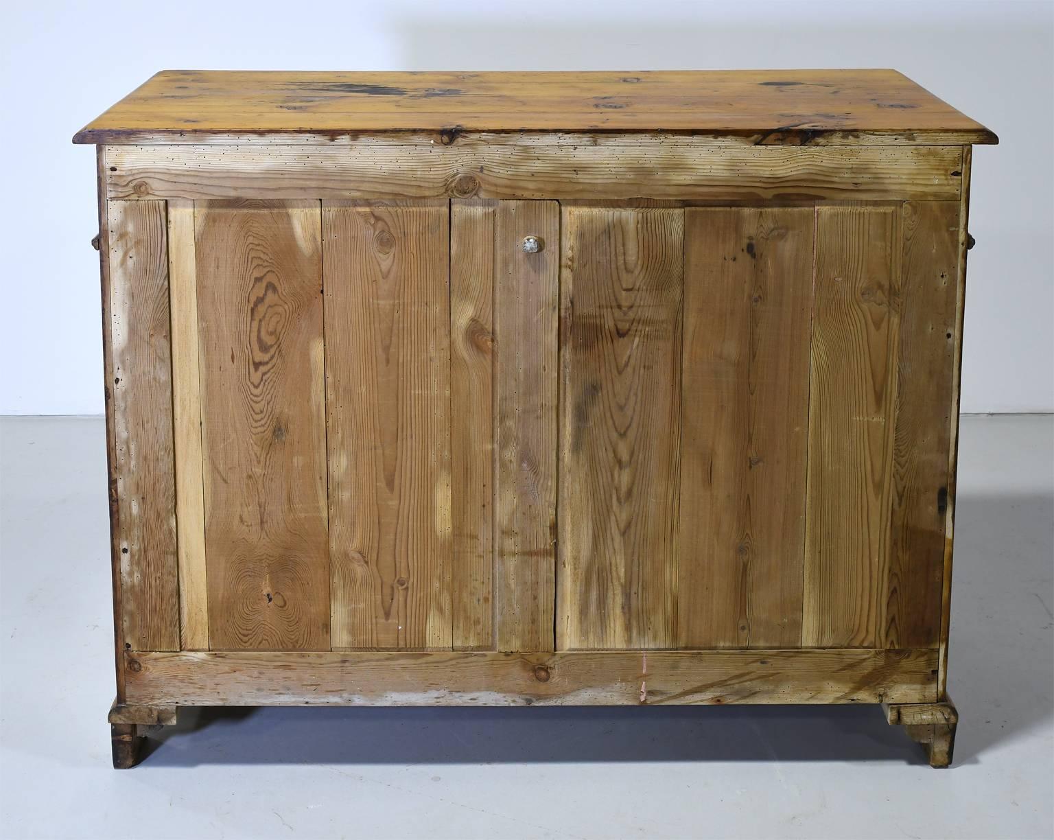 19th Century Danish Sideboard or Buffet in Pine with Rope-Turned Columns In Good Condition In Miami, FL