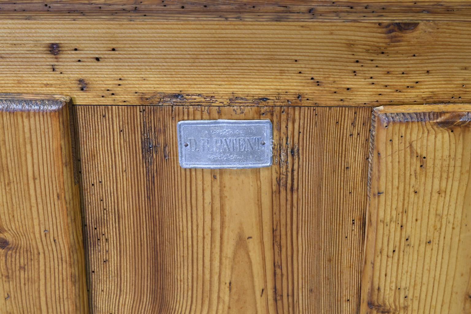 German Late 19th Century Rustic European Pine Cabinet or Ice Box For Sale