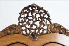 19th Century Dutch Wilhelm II Oak Armoire/Vitrine or Bookcase/Linen Cabinet