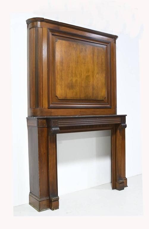 Federal Fireplace Mantel And Chimney Surround In Mahogany Circa