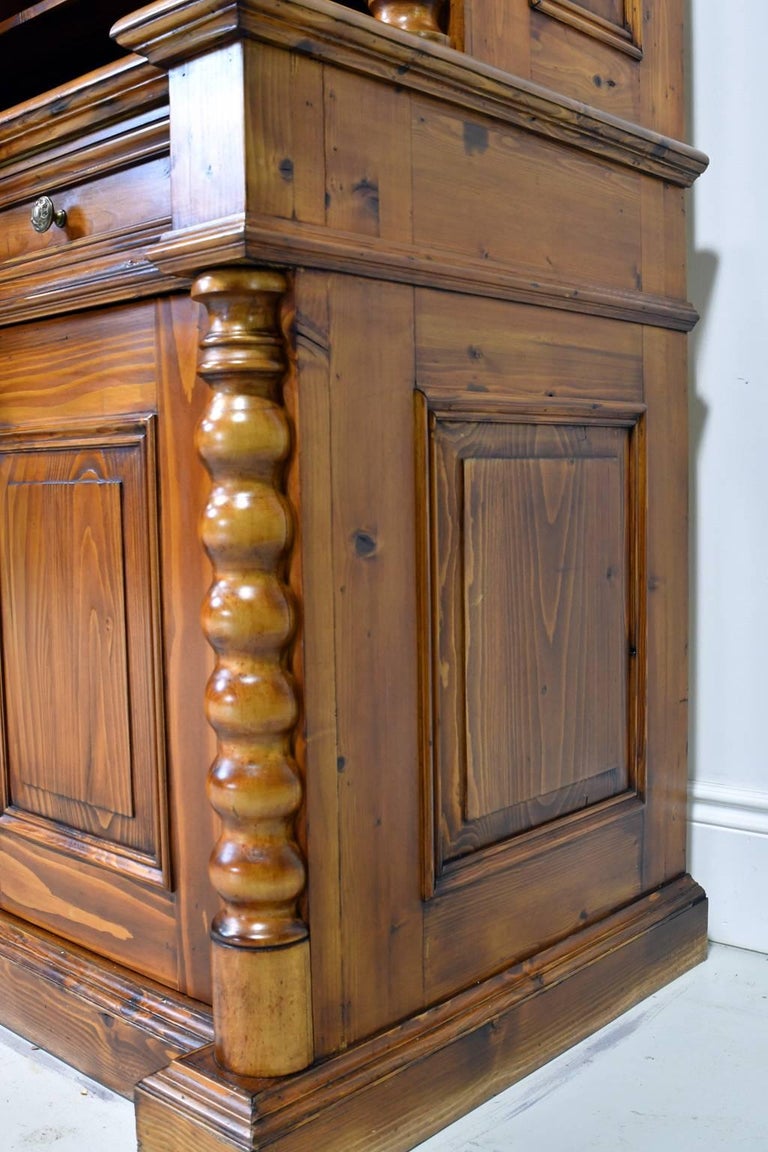 Massive Wall Unit Built from Antique Elements and RePurposed Pine