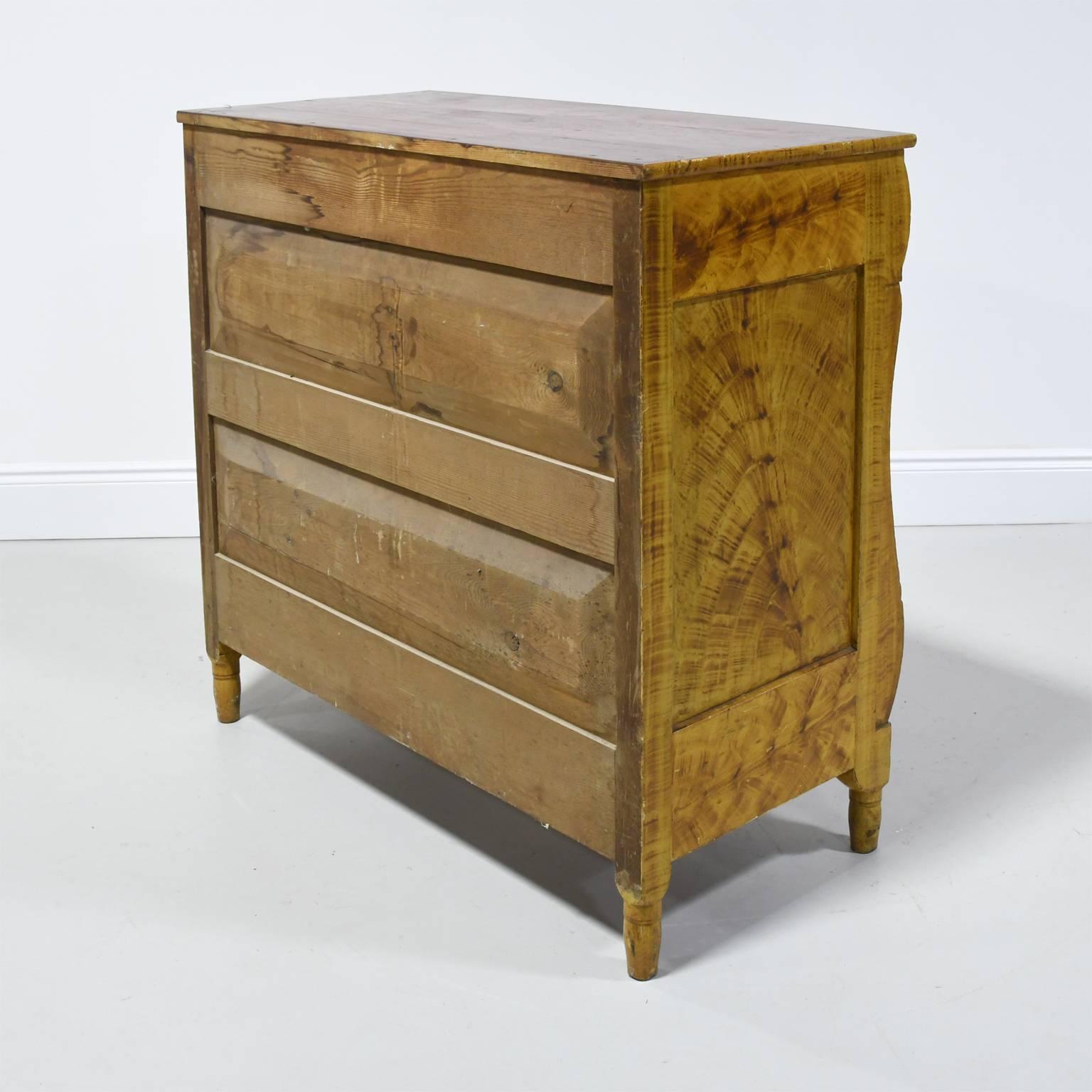 19th Century Lancaster County American Empire Faux-Grained Chest of Drawers, circa 1830
