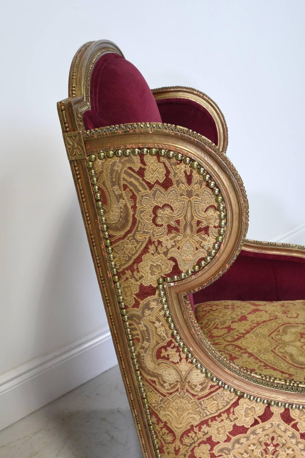 Pair of French 19th Century Louis XVI Style Bergeres or Wingback Chairs 4