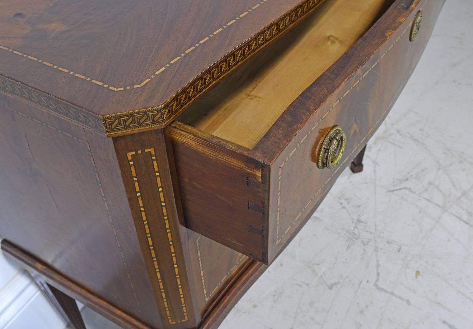 19th Century Danish Chest of Drawers in Mahogany with Marquetry Inlays 3