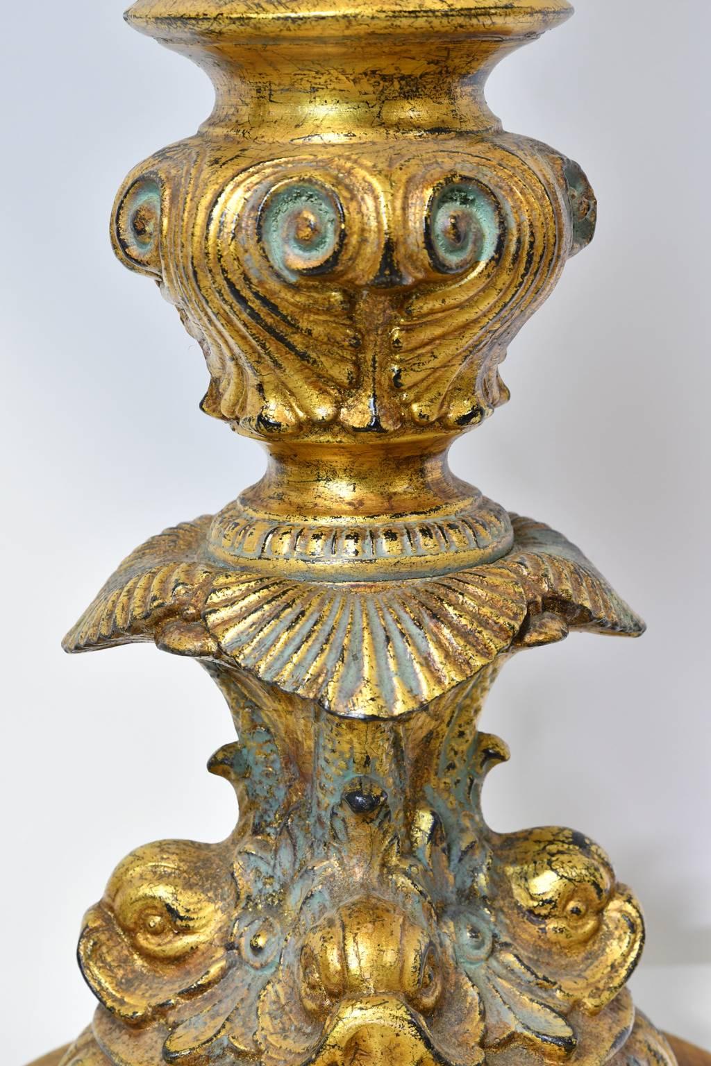 vintage gold lamp
