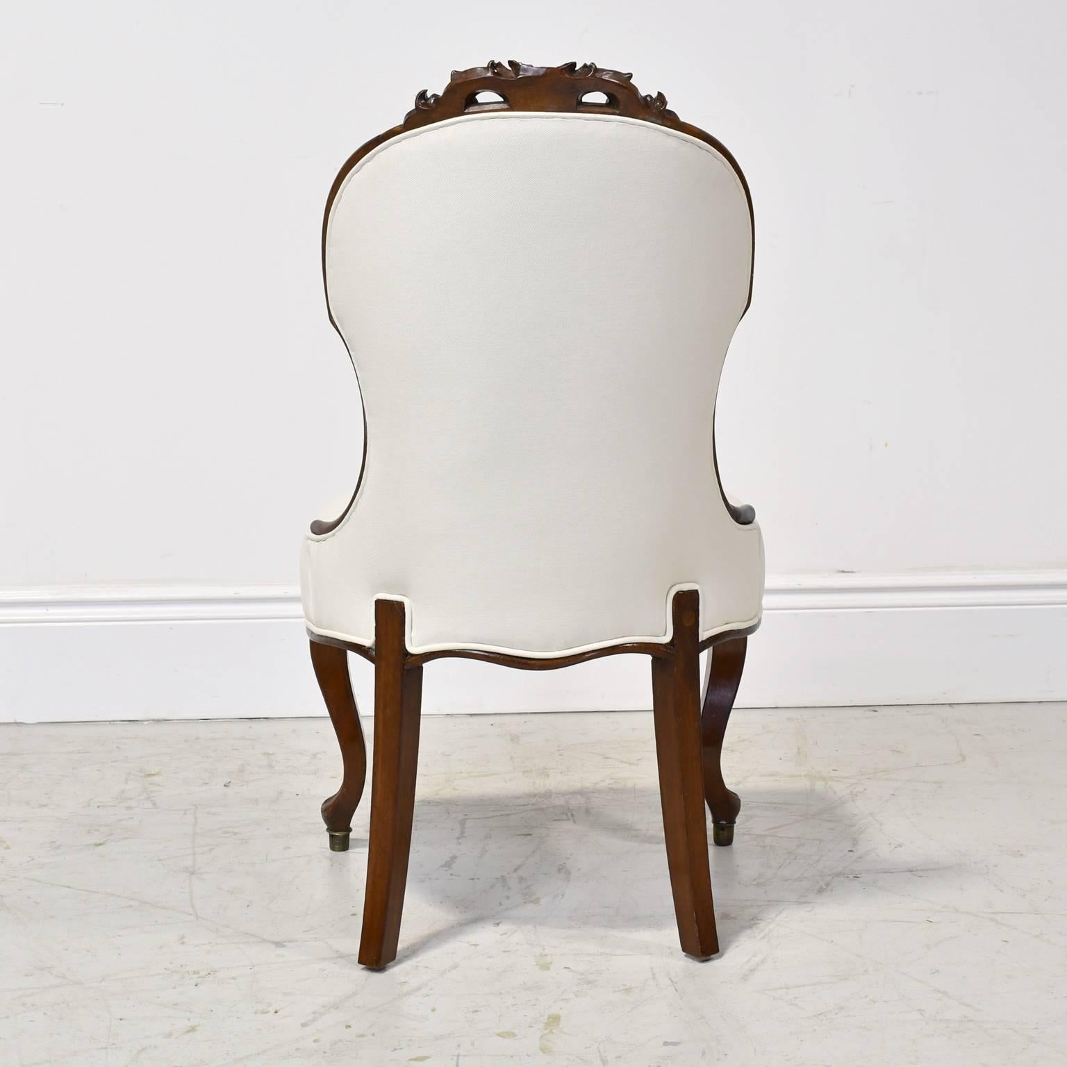 Danish Set of Six Mid-19th Century Dining Chairs with Upholstered Seat and Back
