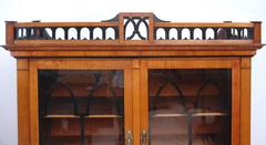 Austrian Biedermeier Cupboard/Bar Cabinet in Cherrywood with Vitrine, c. 1820