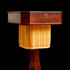 19th Century Biedermeier End Table or Wine Table,  in Mahogany on Pedestal Base