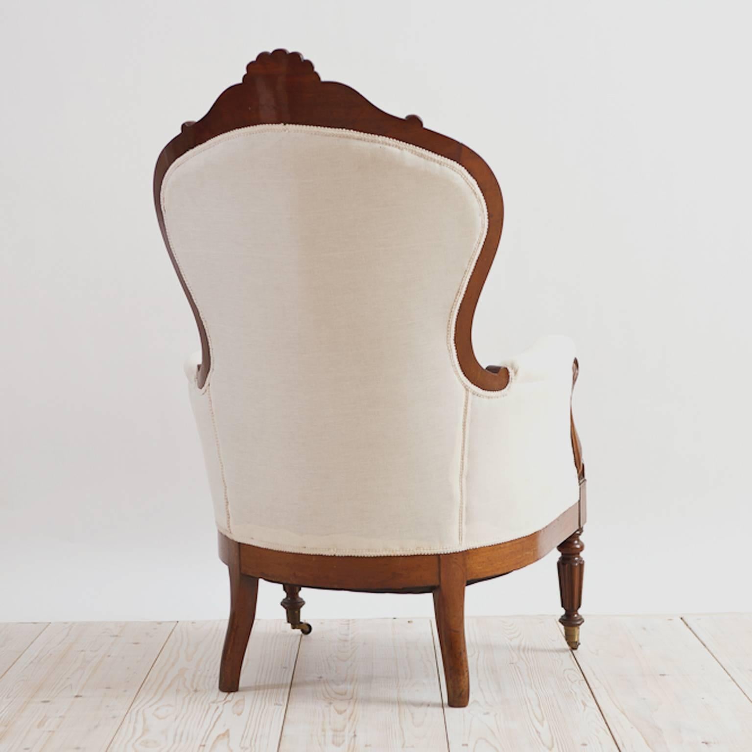 Louis Philippe Bergère in Mahogany with Upholstery, France, circa 1835 1