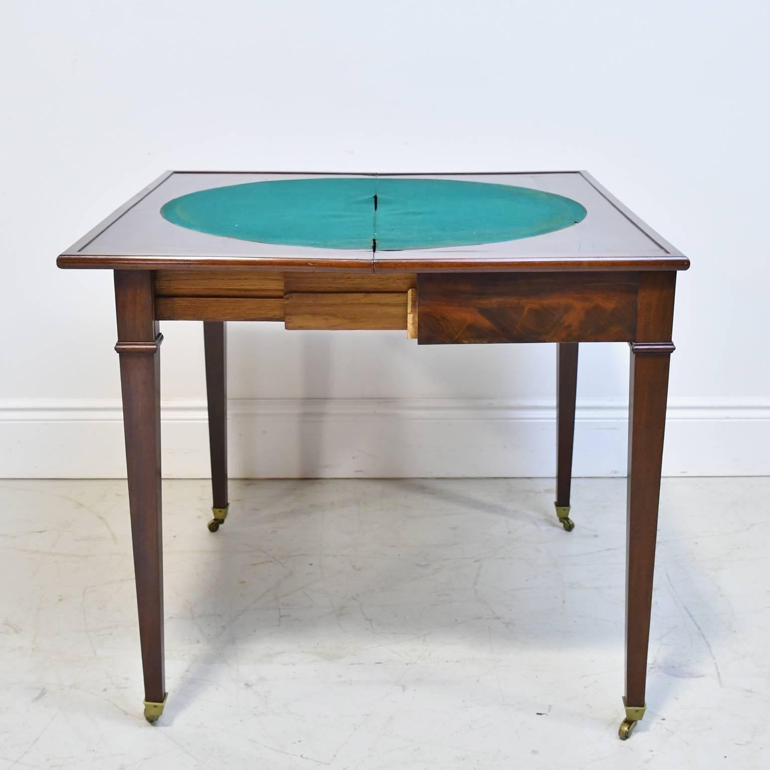 Late 18th Century 18th Century French Directoire Card Table in Mahogany