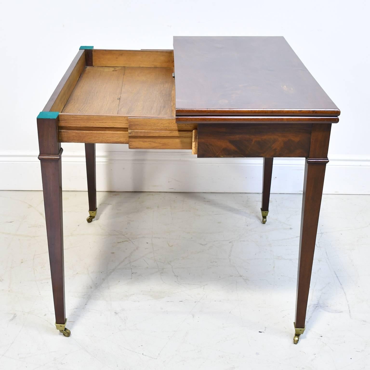 18th Century French Directoire Card Table in Mahogany 1
