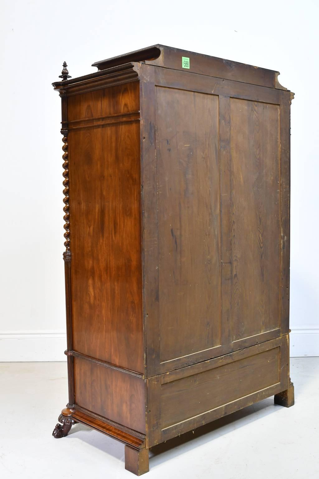 Early 19th Century Danish Empire Fall-Front Secretary in Cuban Mahogany, c. 1825 6