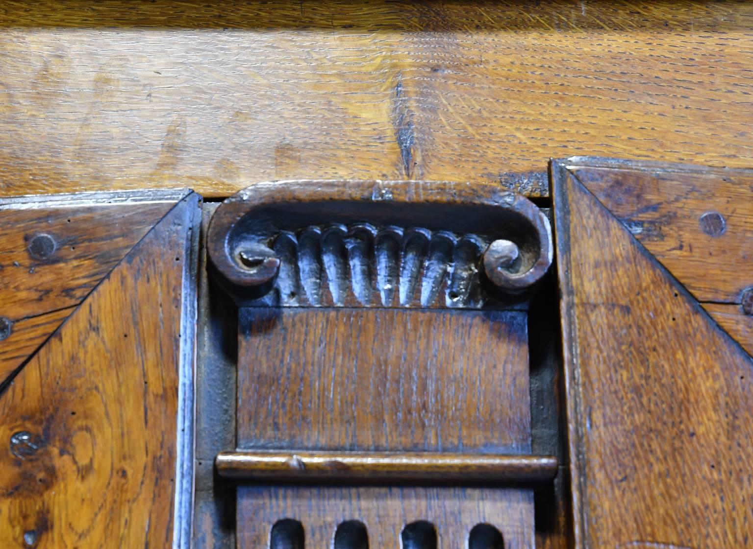 Steel 18th Century Country French Armoire in Walnut with Arched Bonnet For Sale