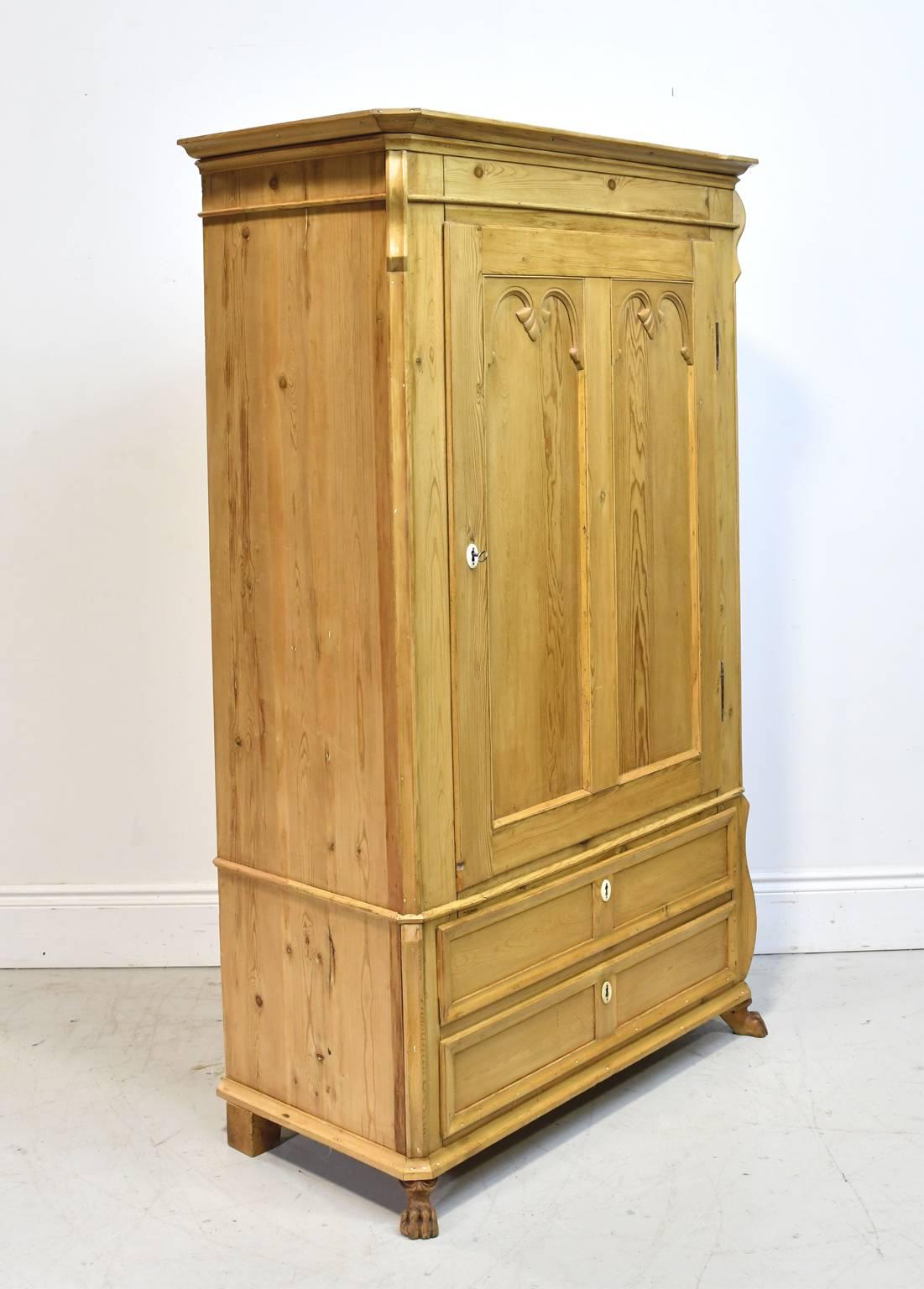 pine armoire with drawers