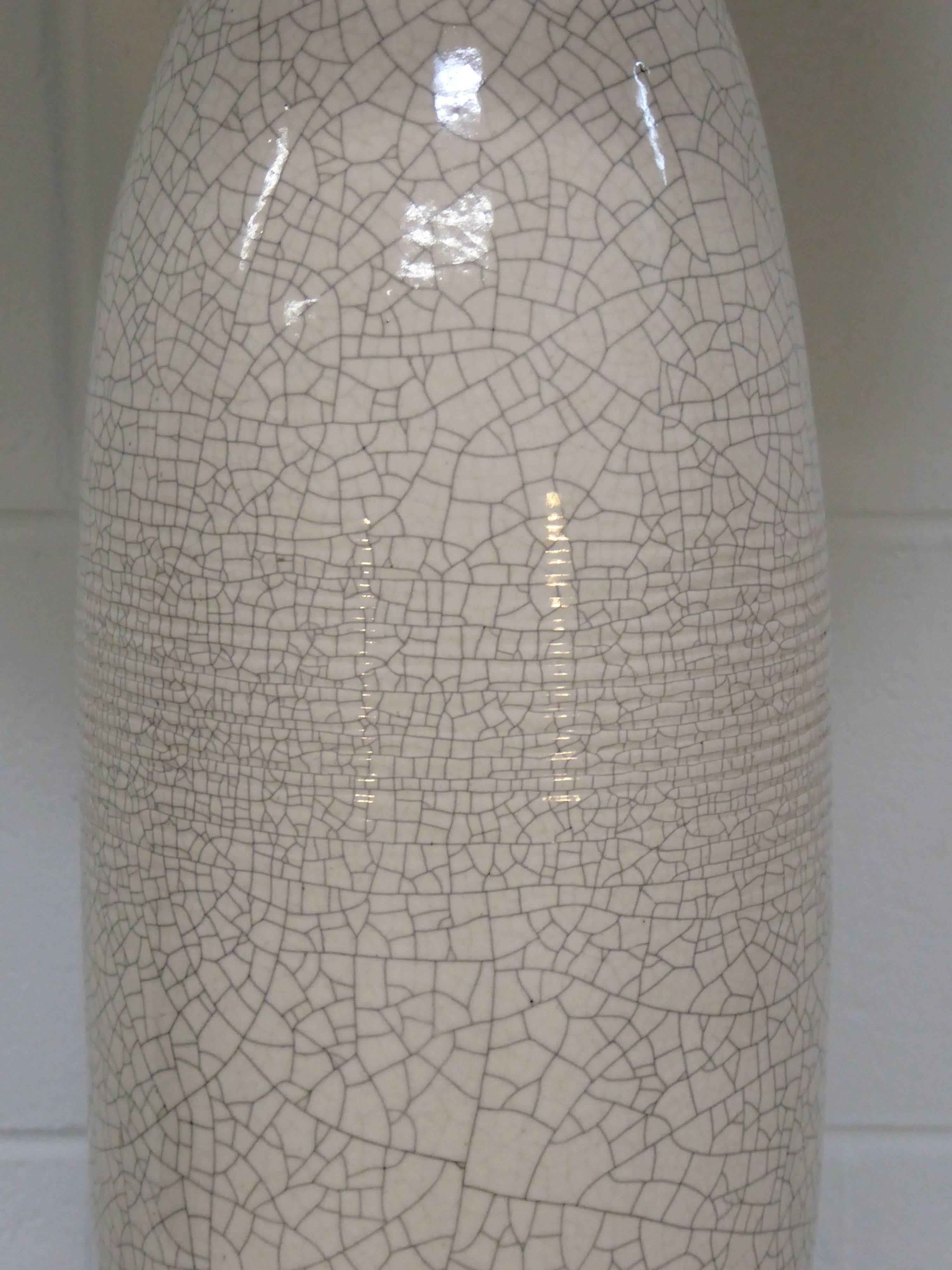 Mid-Century Modern Exceptional Paul Laszlo Crackle Glazed Lamp For Sale
