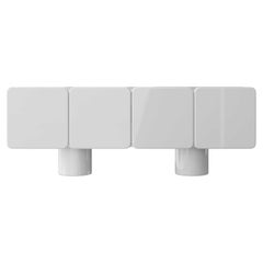 Venus A4, Sideboard, Lacquered in Pure White, Glossy Finish, Made in Italy