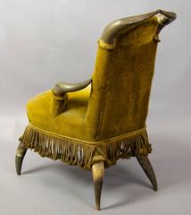 Great Antique Bull Horn Chair, Austria 1870, Perfect for Lodge Furnishing