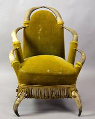Antique Bull Horn Chair, Austria, 1870